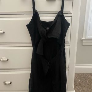 Reformation linen cut out tie front sun dress